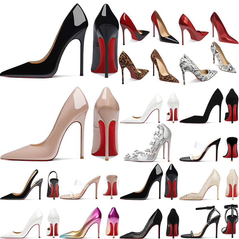 2026 free shipping designer dress shoes with box ladys high heels red bottom heels women luxury pumps stiletto heel girls patent leather pointed toe