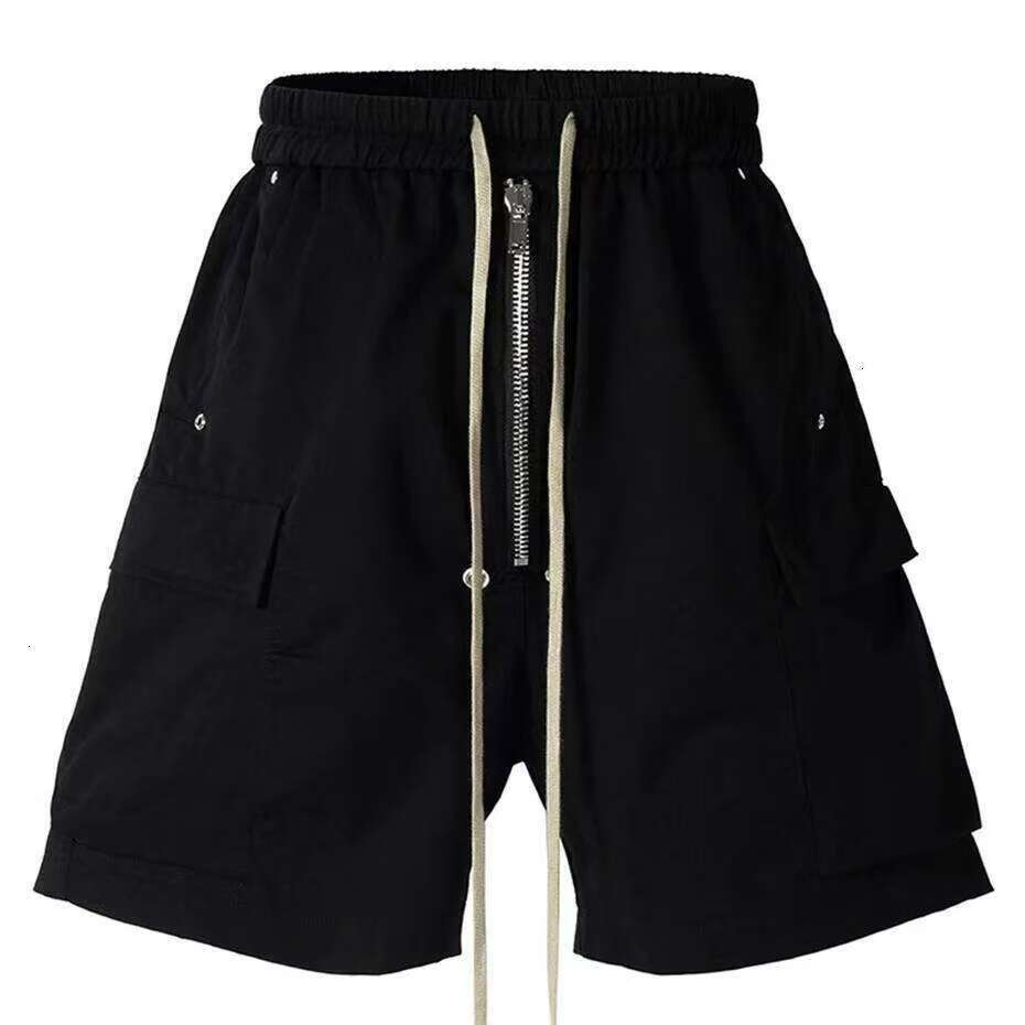 Casual Men's Cargo Shorts BLACK COLOR LOOSE & COMFORTABLE WIDE LEG TRUNK FOR SUMMER