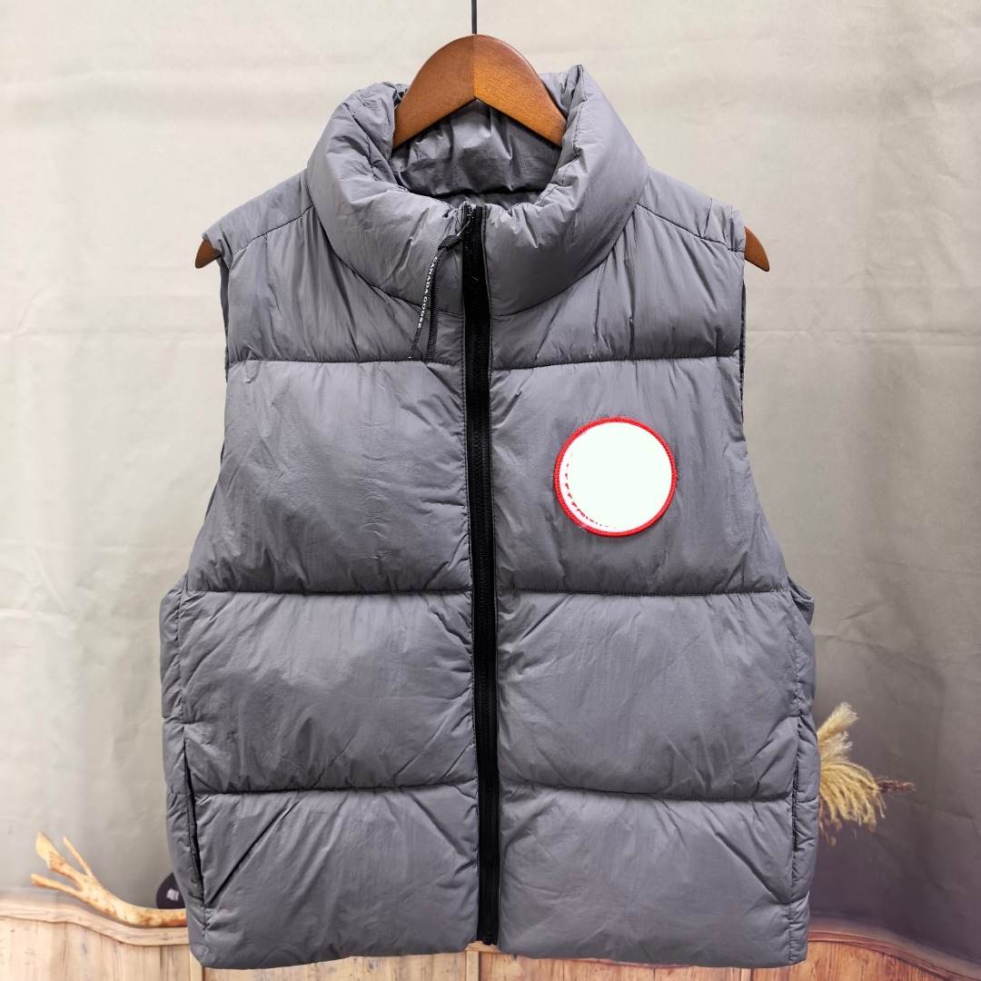 Designer Puffer Canada Jacket Goocepuffer Brand White Duck Down Men Winter Coat With Badge Quality Solid Color Sleeveless Down Jacket Canada Jacket