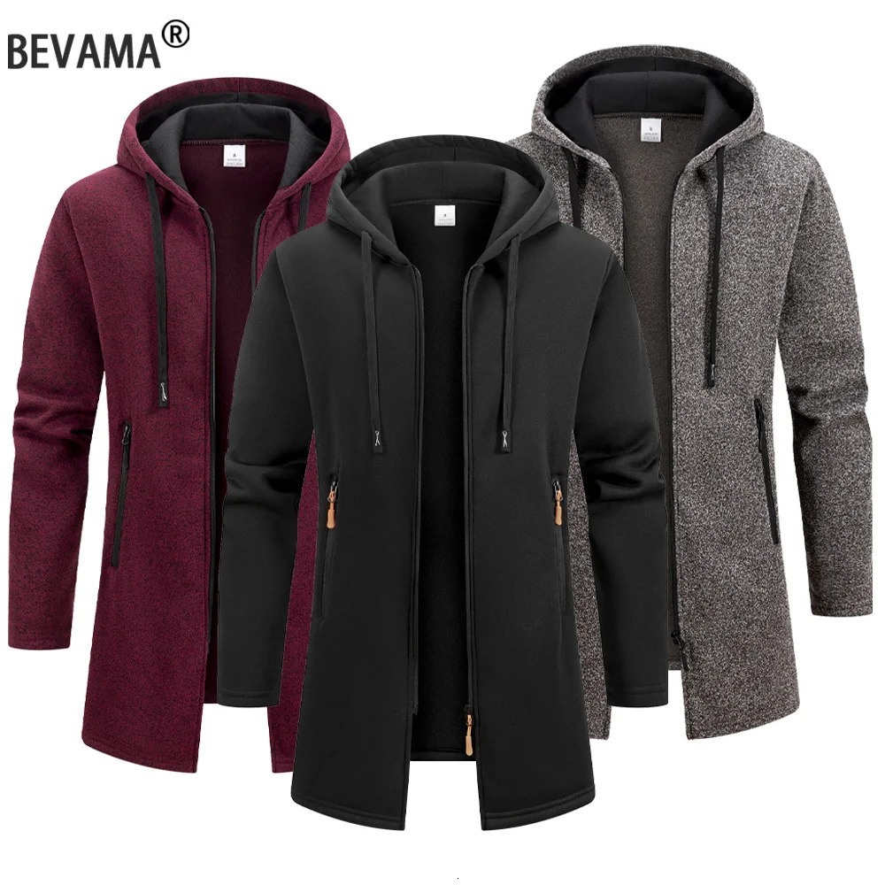 Streetwear Mens Long Sleeve Sweatshirts for Men Zipper Hooded Oversize Winter Warm Jacket Coat Outdoor Tracksuit Men 260617BJ