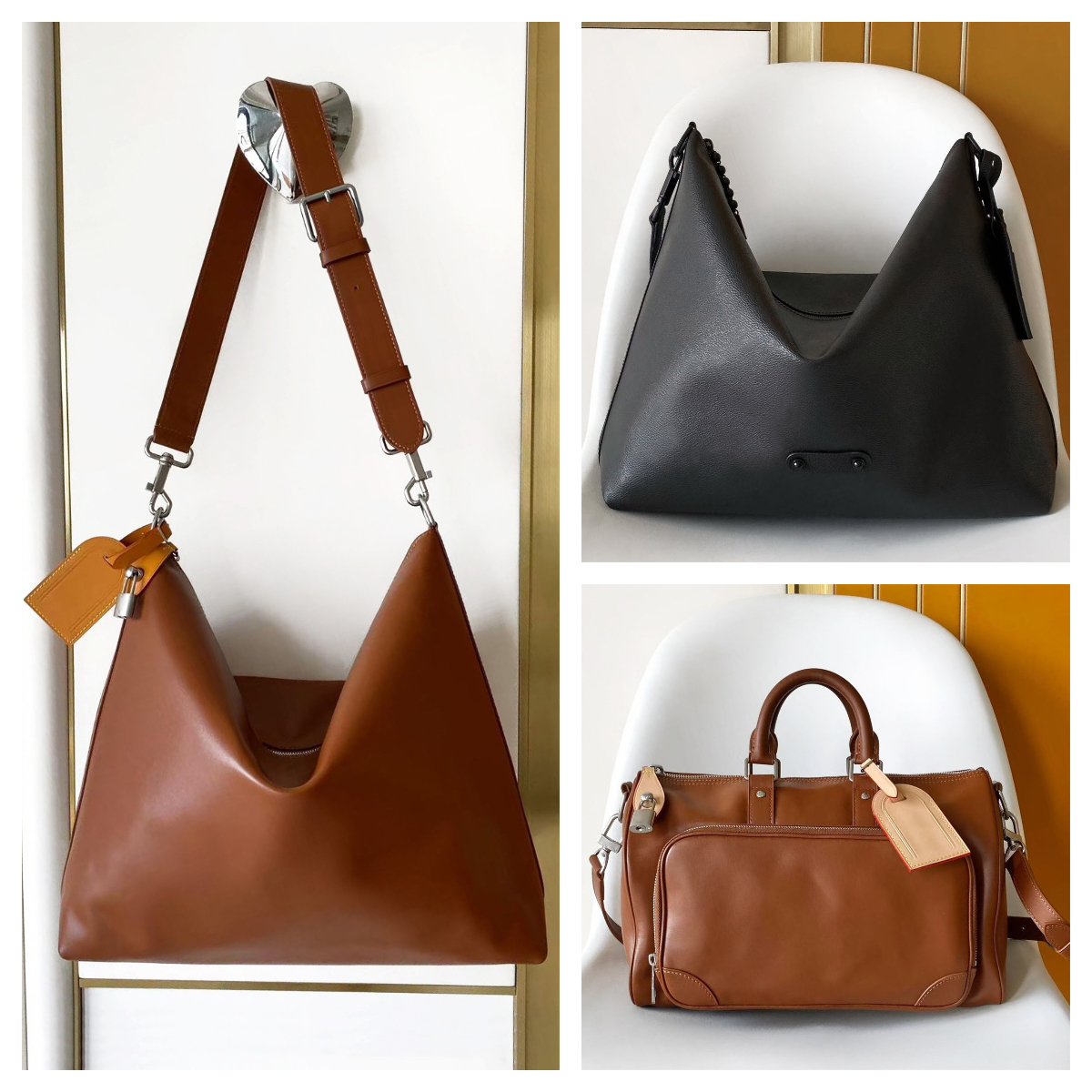 10A Mirror quality Designer bag Oversized Hobo Shoulder bag Everyday Travel Crossbody Weekend bag Large Commuter bag Luxury Vintage Brown Handbags V