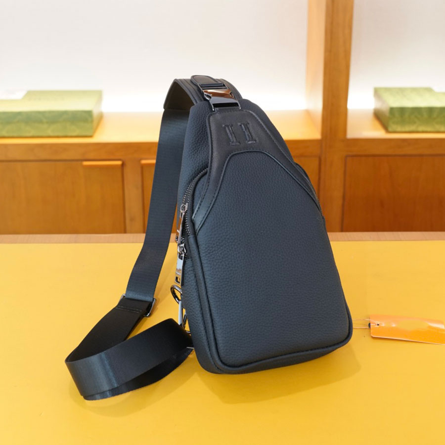 Designer Zakelijke Heren Koeienhuid Lederen Borsttas Grote Capaciteit Crossbody Tas Met Rits Lichtgewicht Buitensporten Reisborsttas voor Mannen