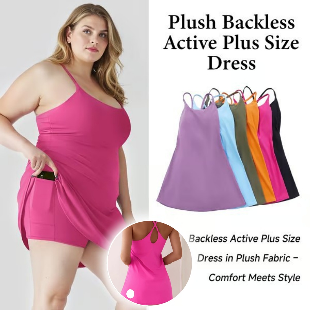 UU-L6188 Women Plus Size Anti-Glare Sports Dress with Shorts and Detachable Chest Pads Ladies Large Size Athletic Outfit Yoga Skirts One-Piece Tenni