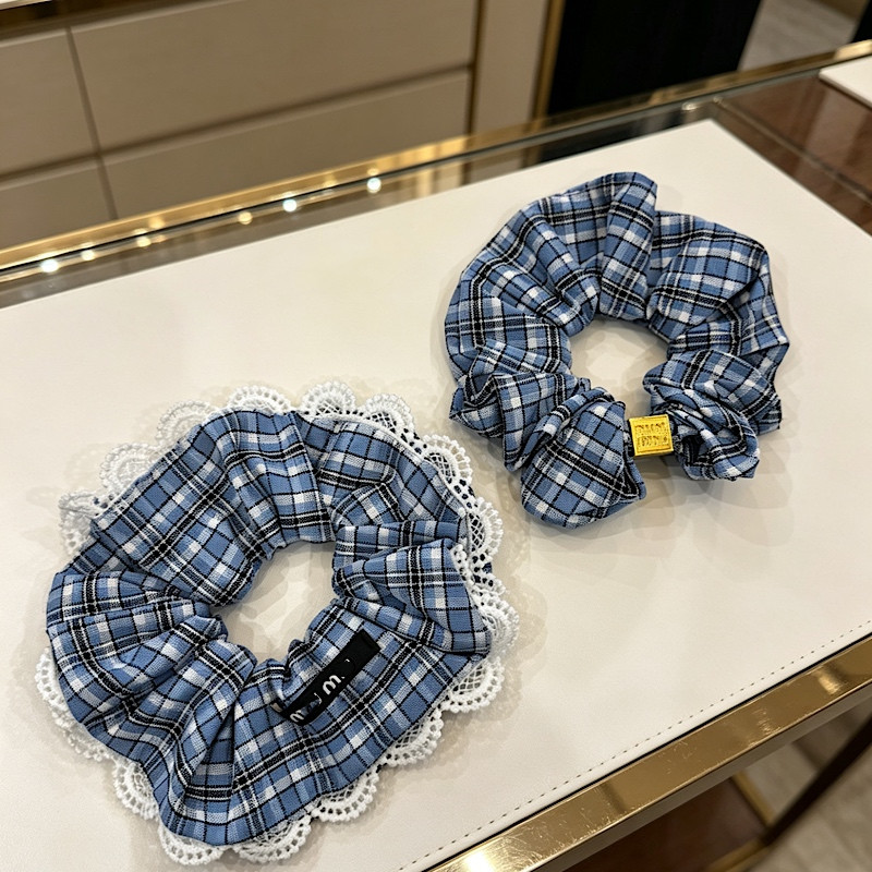 MM Women New Style Designer Blue Hair Tie High Elasticity Simple Hair Ring Hair Scrunchie Versatile Hair Rope And Elastic Band Hair Accessories