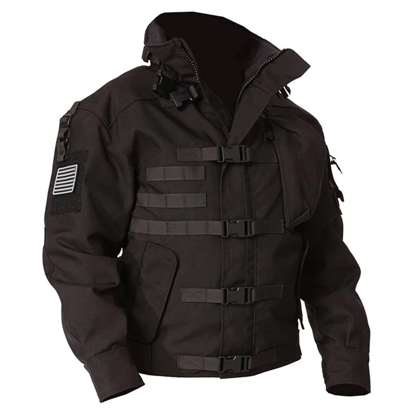 High Quality Military Tactical Jacket Men Waterproof Wear-resistant Multi-pocket Bomber Jackets Outdoor Hiking Windproof Coat 260617BJ