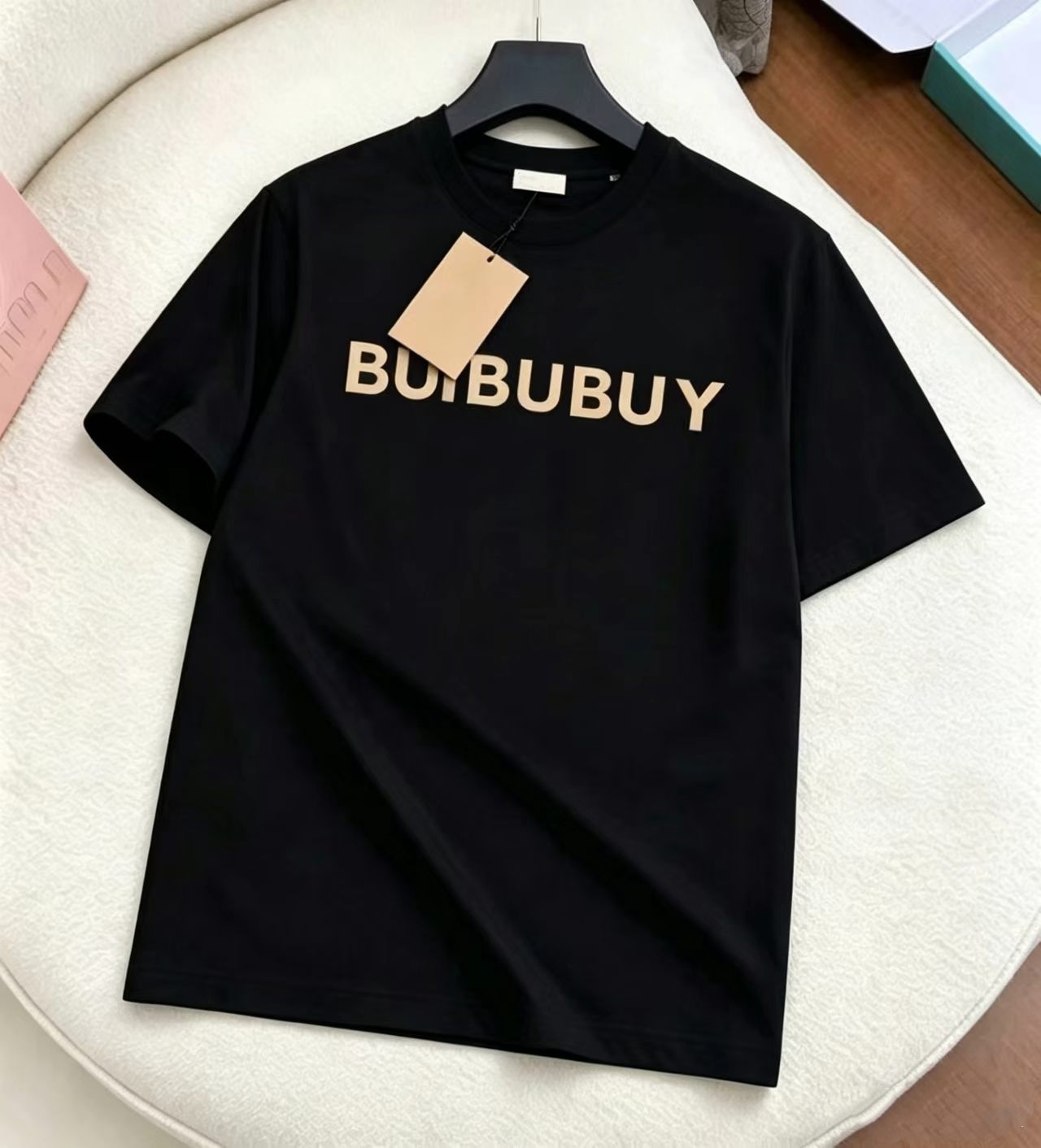 T shirt of mens tshirt luxury tee shirt shirts letter pure cotton short sleeve designer spring summer t shirt loose tide mens womens tees top clo-image-883476552