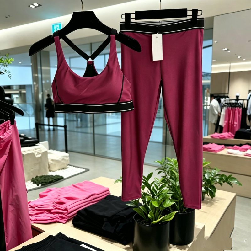 Designer Yoga Set Gym Set Airlift Line Up Legging Summer Romance Red Sport Set Bra Leggings Pants Back Gym Outfits Set Running Walking Traveling Lei