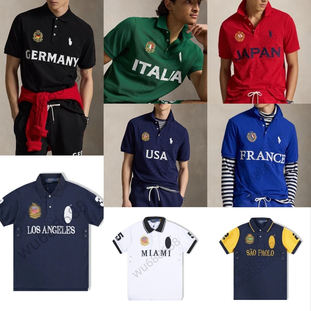 2026SS polo Set Polo Men T Designer POLO Shirt Brand High Quality Lapel Larg Casual Loose Color Cotton Ponys Embroidery Short Sleeve