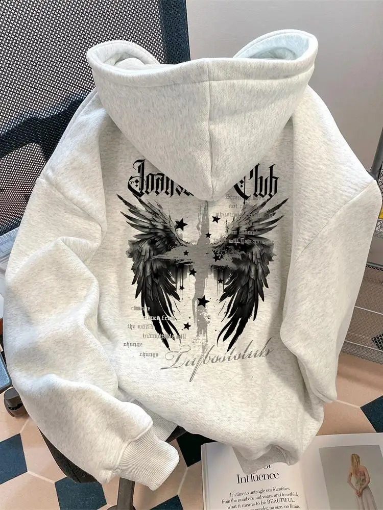 2025 American High Street Hiphop Adult Mens Autumn Winter Fleece Warm Outdoor Loose Soft Comfortable Hooded Sweatshirt 260618banjia