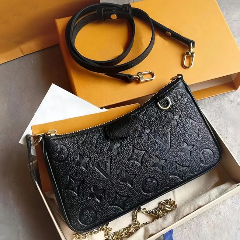 Designer Bags Women Genuine Leather Embossed Crossbody Old Flower Chain High Quality Handbag Luxury Shoulder bag Letters Stripe Armpit Bag Purse
