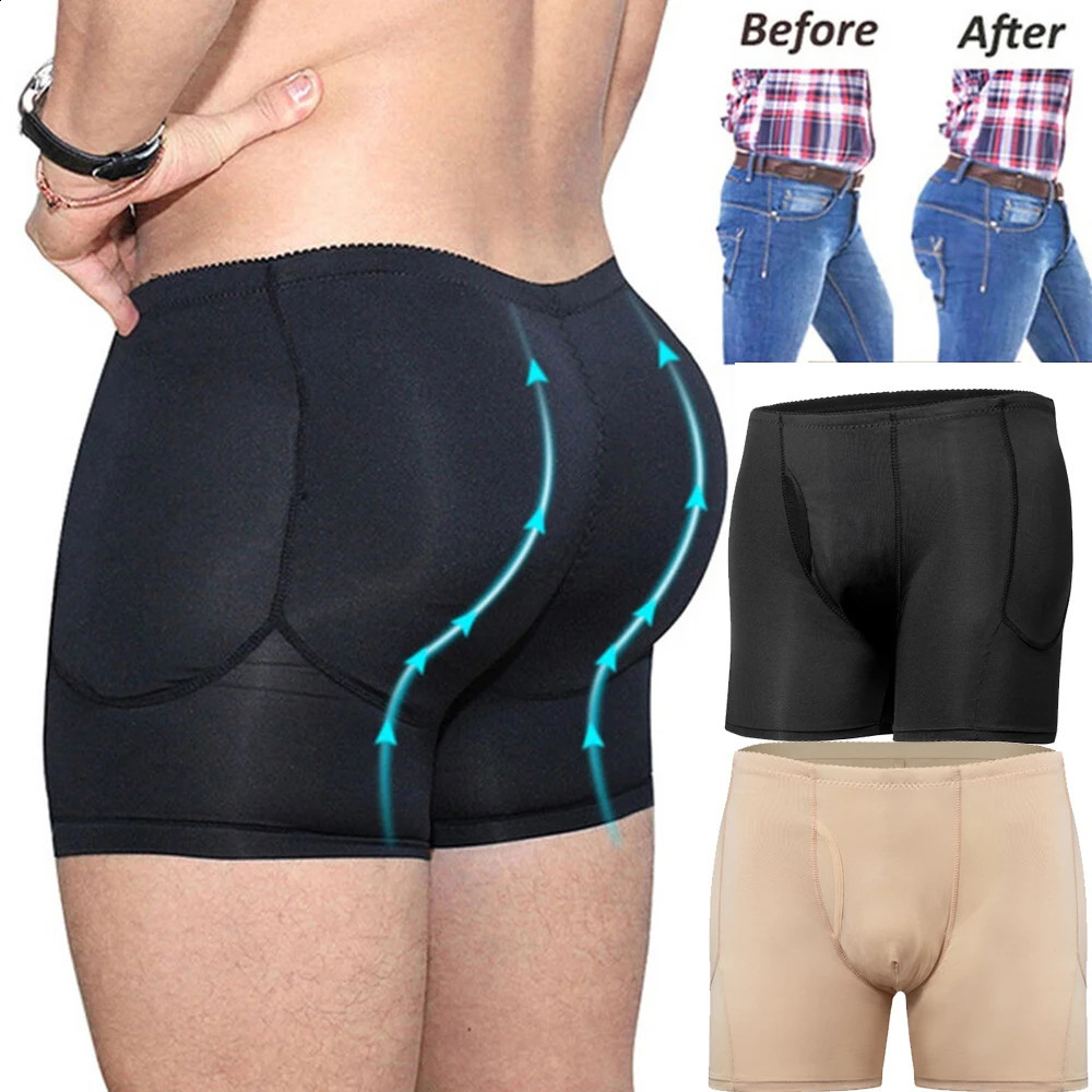 Mens Boxer Shorts Padded Breathable Butt Beautiful Thick Sexy Fleshy Hip Panties Panty Underwear Body Shaper 260609BANJIA