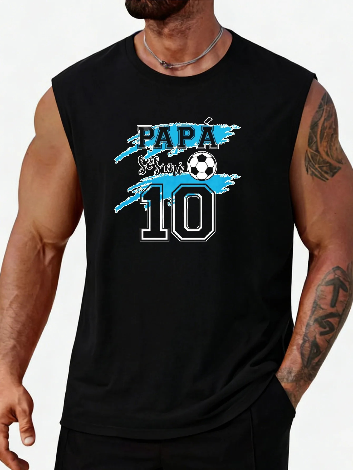 CLOOCL Dads Football No10 n Printed Tank Top Fashion Sports Mens Summer Sleeveless Tshirt Casual 260618