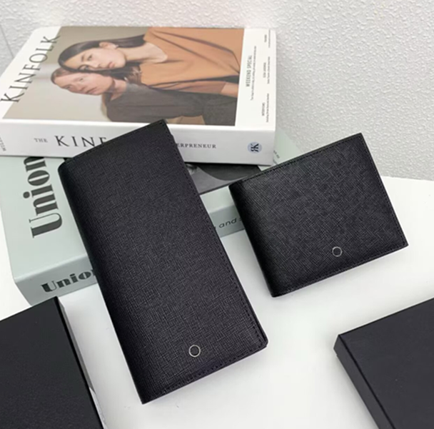 Luxury Brands wallets Mens Wallet Stylish MB Genuine leather Purses Designer Bag White Star Card Holder High-Quality Man Brands Purse with box