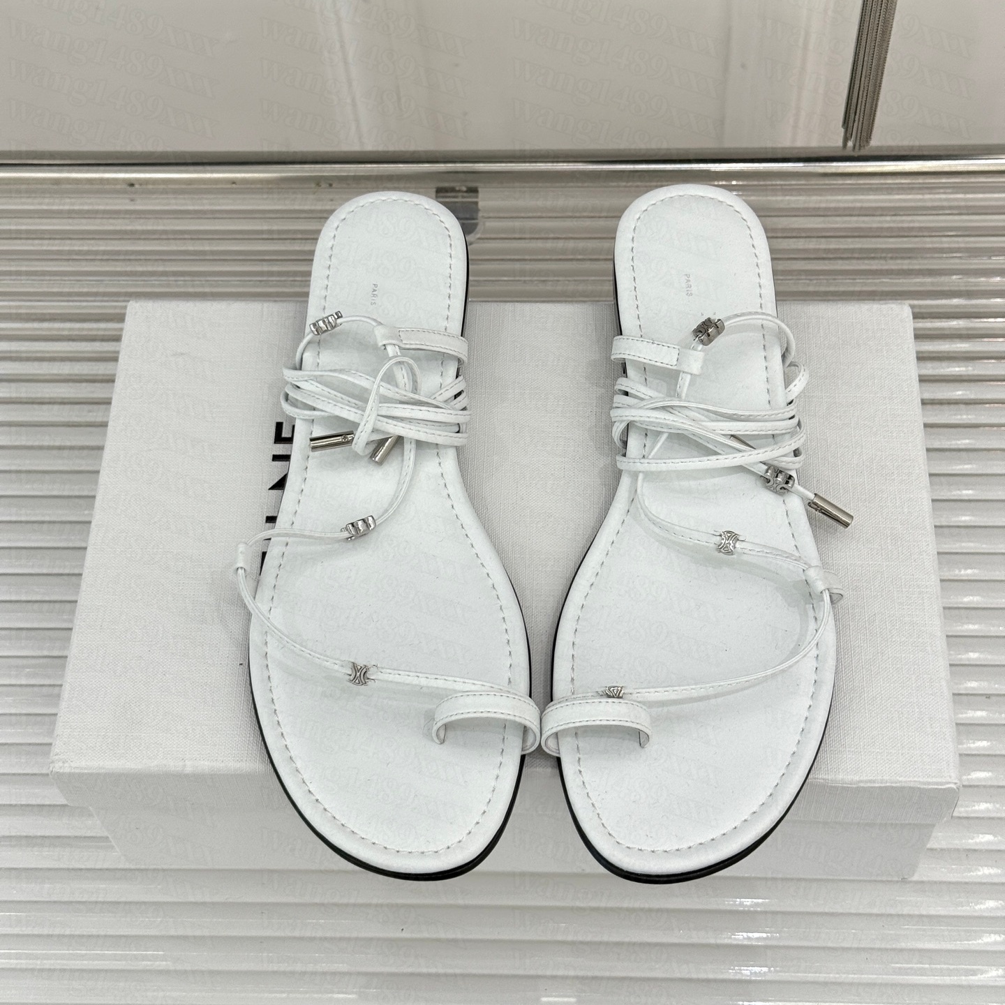 Woman leather slipper jelly Sandal Designer flip flop Luxury Flat Mule heel Beach slide Strap thong Sandale elegant Outdoor sport Casual Run Dress s