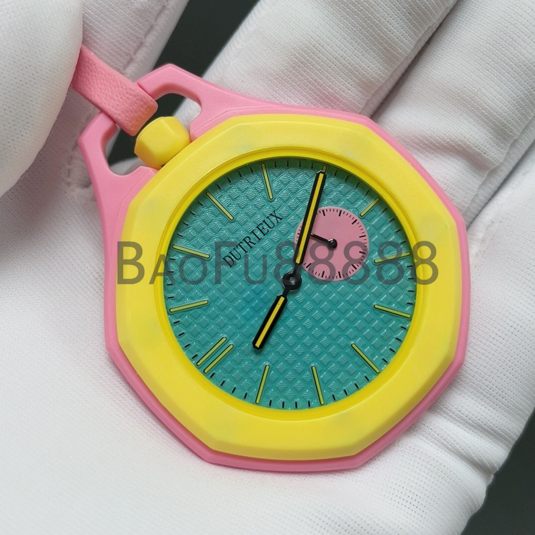 2026 Meilleure vente modèle coloré Quartz montres de poche de luxe pour hommes femmes boîtier en plastique/céramique offre spéciale horloges mâle