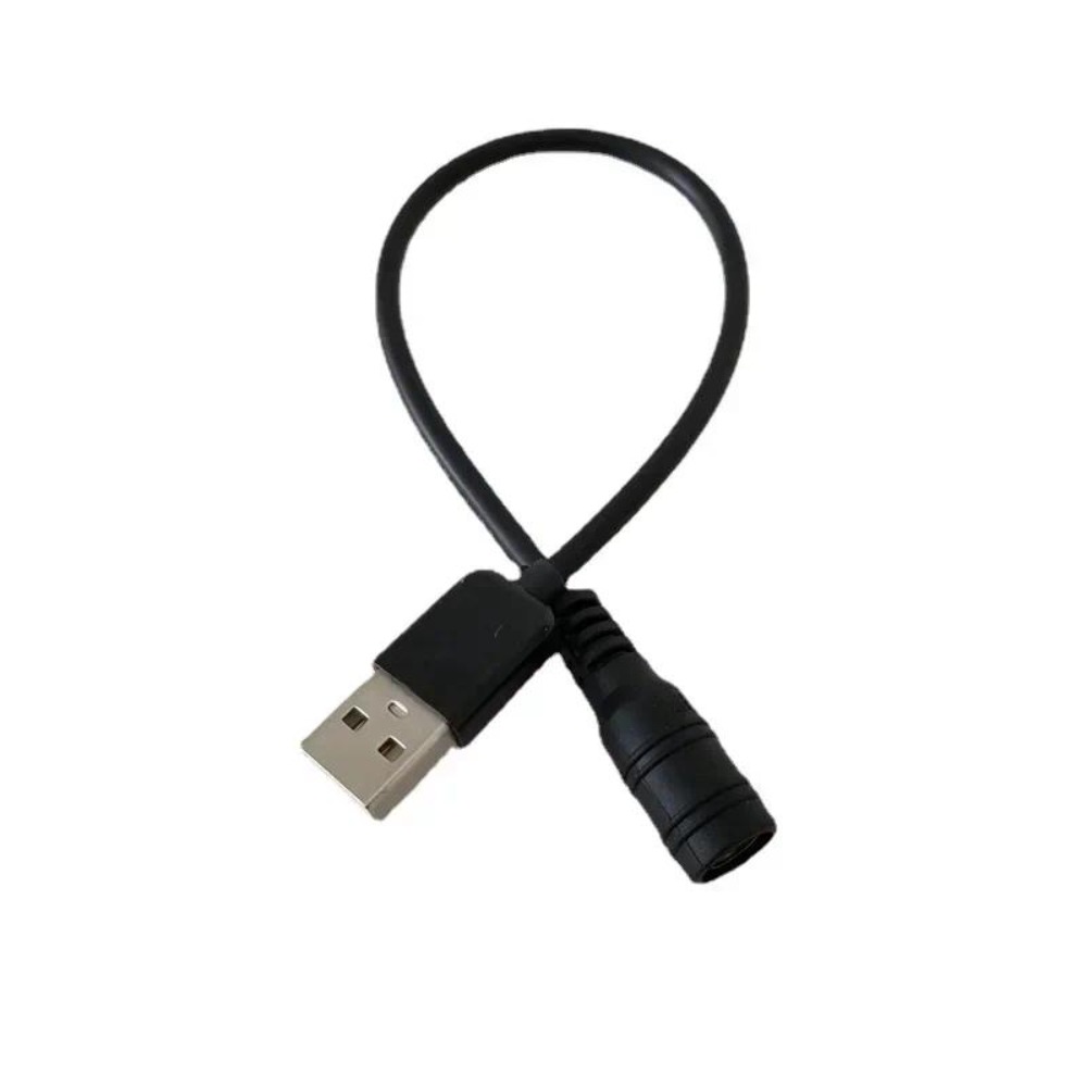 USB Type A Male to 5.5 x 2.1mm DC Female Converter Adapter Power Charge Cable Cord Black 30cm-image-1111346189