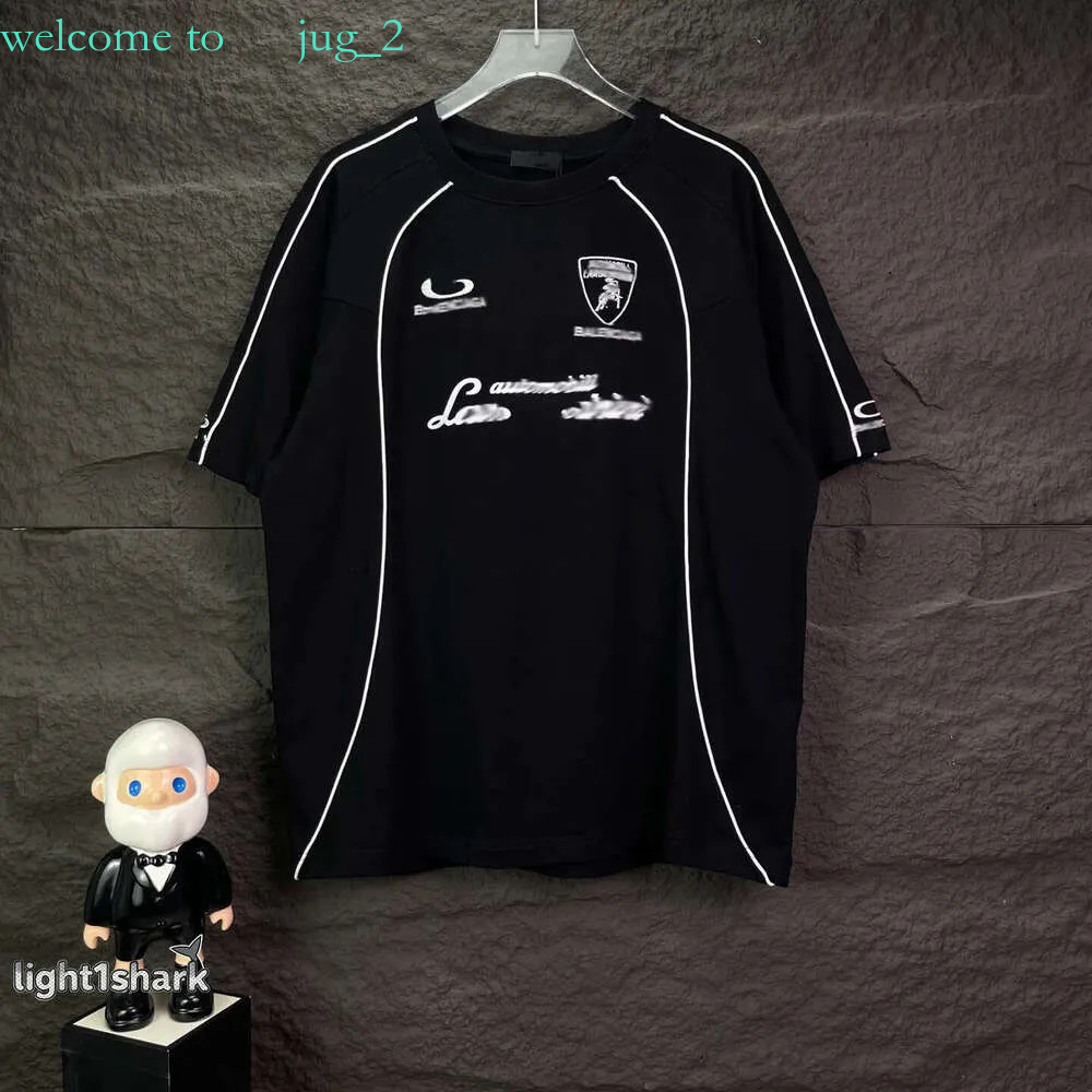 bb Designer Mens T Shirt Digital Pattern Letter Print Vintage Sports Casual Soccer Jersey Shirts Summer Loose Short Sleeve Jerseys Tops Men Bal ae3