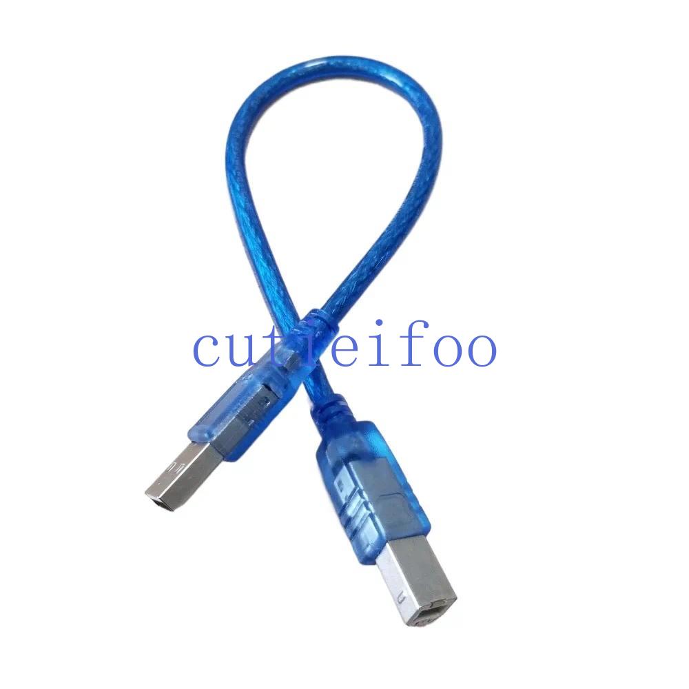 USB 2.0 Type A Male to B Adapter Converter Short Data Cable Cord for Printer Blue 30cm-image-1111347004