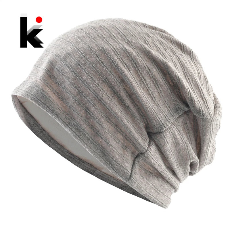 Knitted Thin Beanie Men And Women Spring Summer Breathable Soft Hat Solid Color Skullies Beanies Female Casual Bonnet Hats 260618