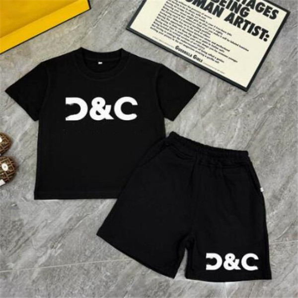 Kids Clothing Sets Summer Letters Print Tracksuit Children's Sportsuit Boy Girls T-shirt+shorts Two-piece Suit Designer Casual Outfit