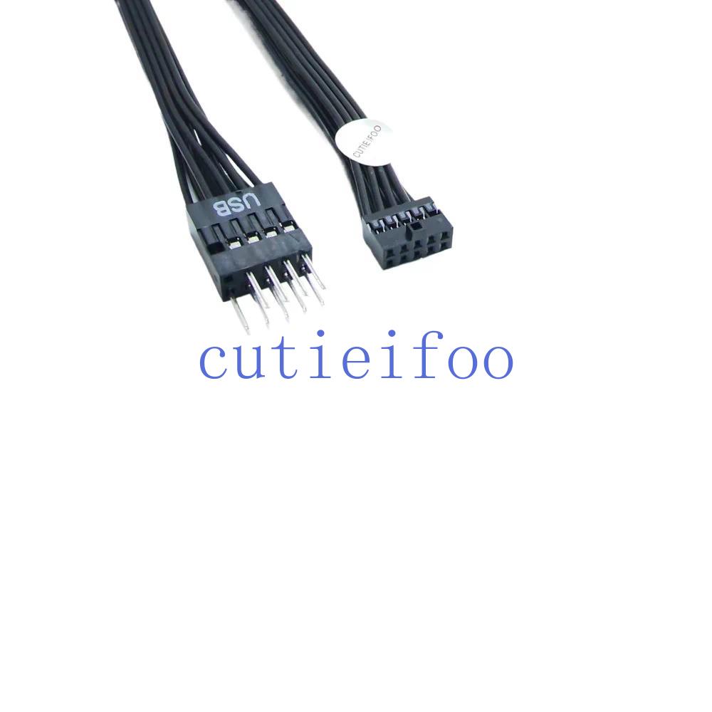 Dupont Mini USB 2.0mm 10Pin Female to 2.54mm 9Pin Male Power Extension Cable for PC Motherboard 12cm-image-1111349020