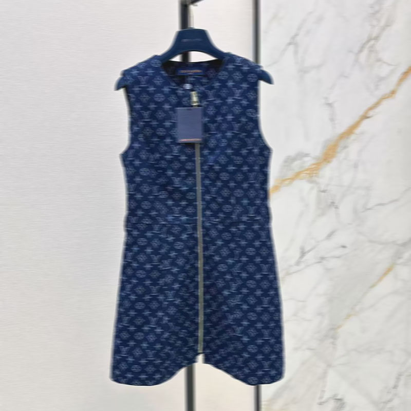 Women Casual Dress Women's Designer Summer Print Luxury Fashion Vest Skirt everyday High Quality Slim Fit Denim Ladies Basic