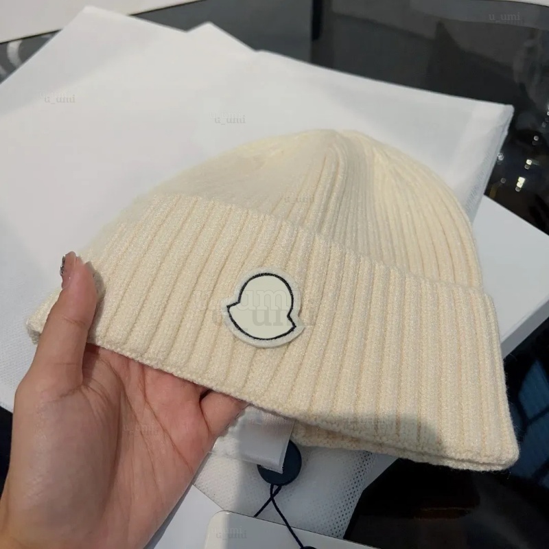 Designer Arctic Disc Ribbed Knit Beanie Merino Wool Patch Cuffed Winter Hat Thermal Warm Outdoor Ski Snowboard Streetwear Luxury Skull Cap Unisex Fo