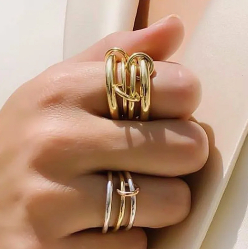 luxury jewlery gold ring women spinelli kilcollin with Diamond Ring Gothic Unisex rings overlapping designer jewelry gifts