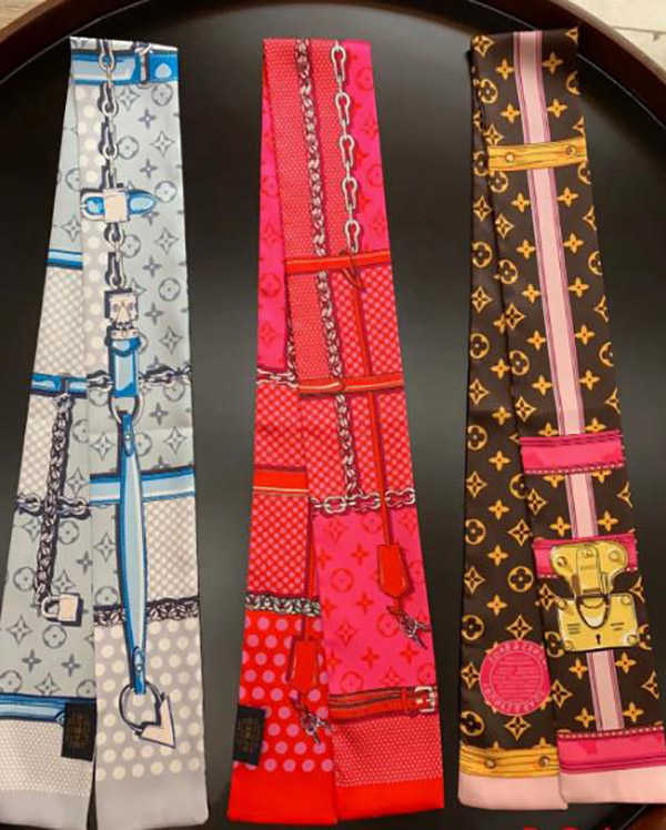 Classic Newest Designer Handbag Bag Headbands Fashion Women Flower Silk Scraves Top Grade Necktie Scarf Hair Bands 120*8cm 120*8cm