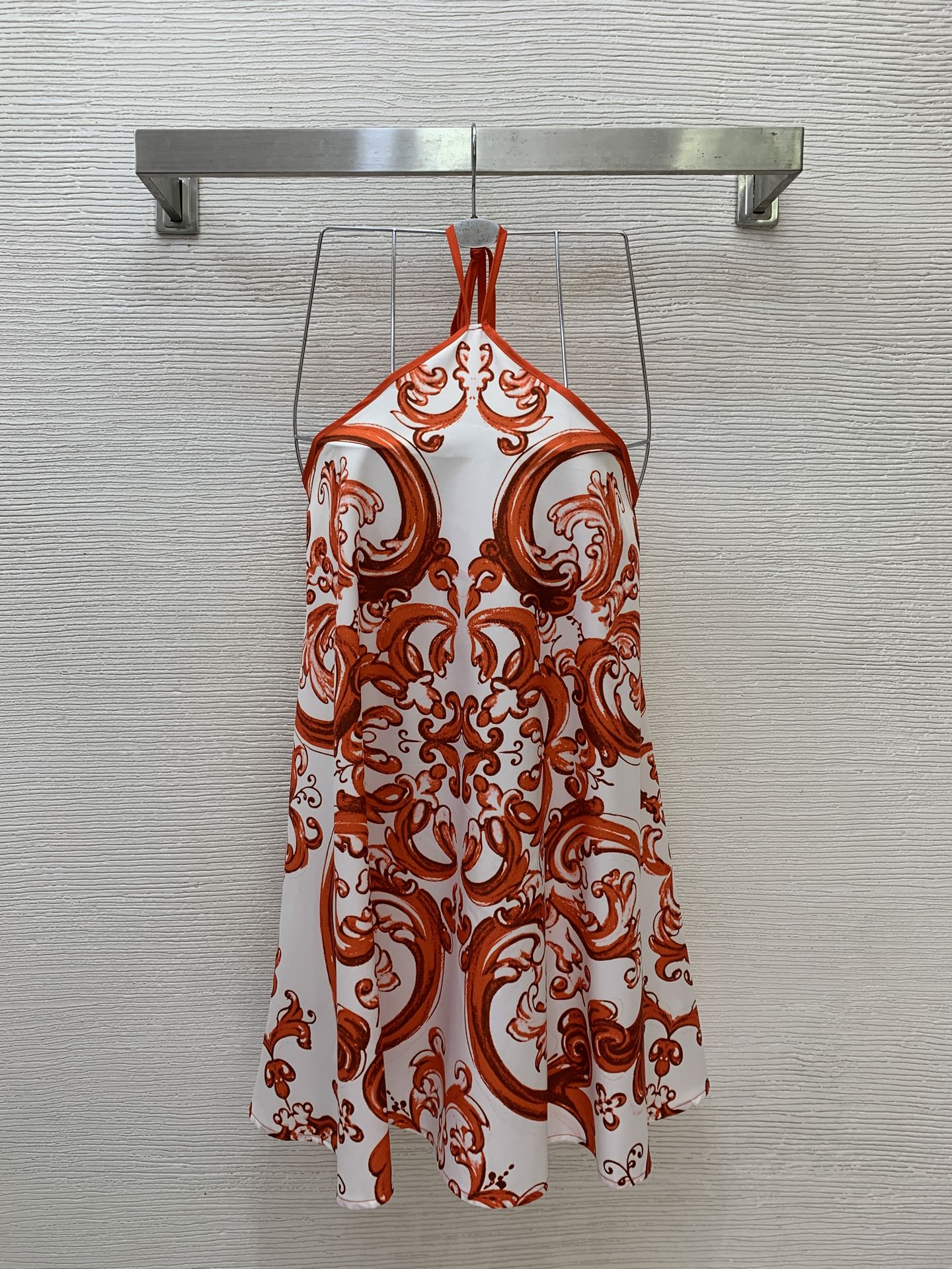 Milan Runway Dresses 2026 New Summer Autumn Fashion Print Designer Dresses Brand Same Style Dresses 0620-3