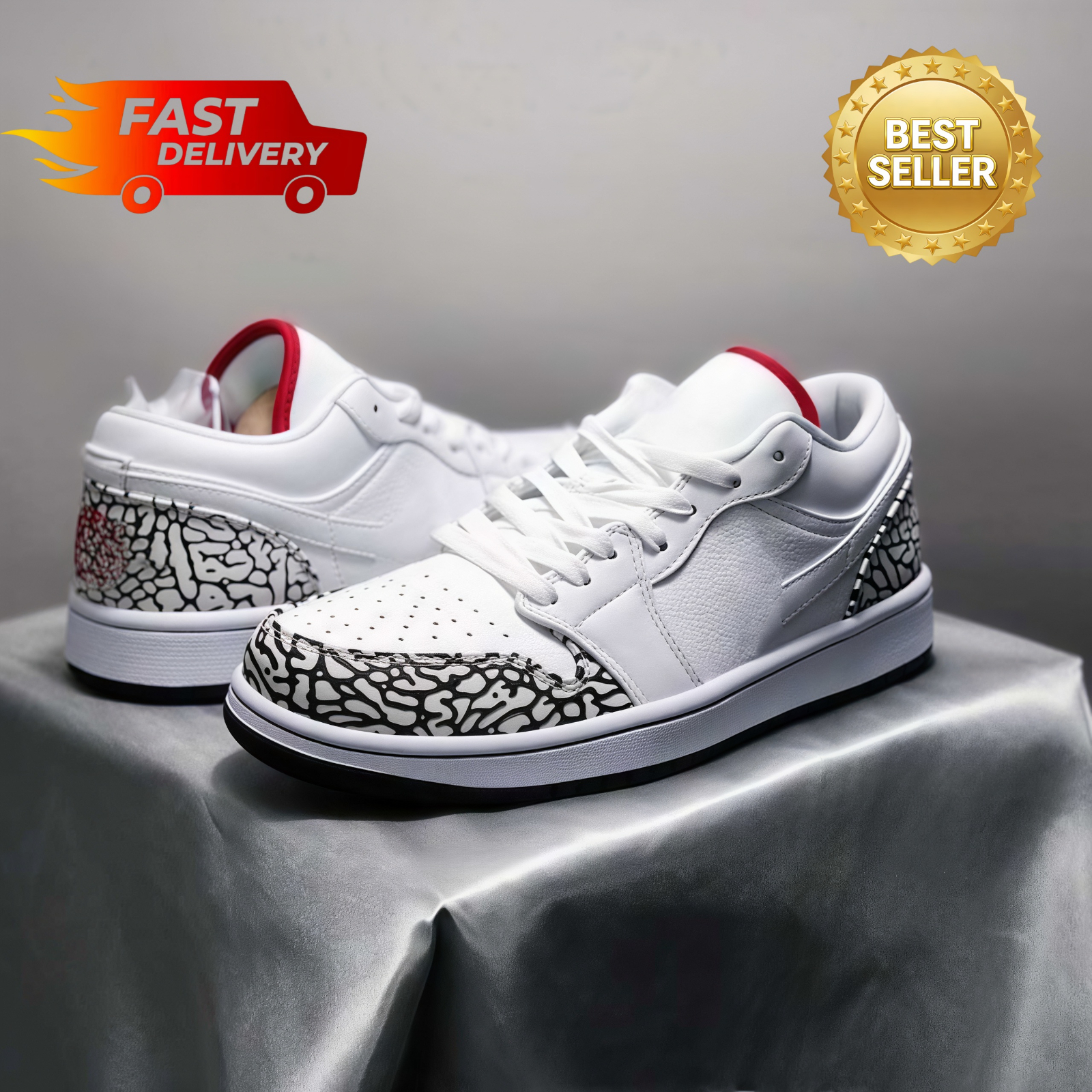 First Publish 1 Phat Low Cement Chaussures de basketball 1s blanc varsity rouge noir gris ciment homme femme lifestyle sport