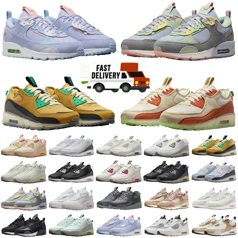 Designer 90 chaussures de running Terrascape FUTURA sneaker Blanc Améthyste Poussiéreuse Photon Gris Fumé Cuir Triple Noir sport outdoor femme 36
