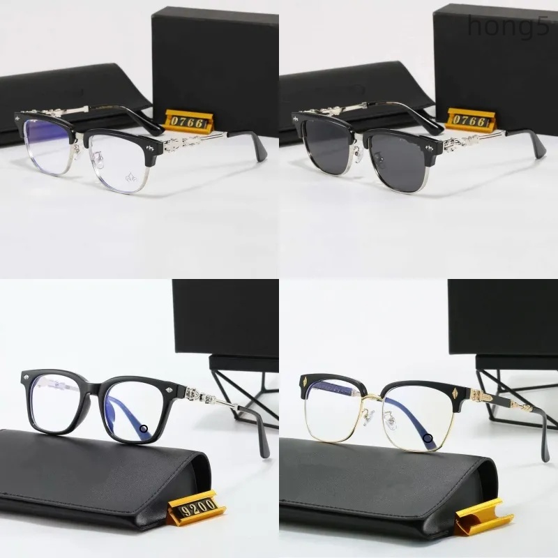 Square designer glasses Chrime men women cross clear polarized sunglasses designers women full half frame black transparent luxury glasses silver go