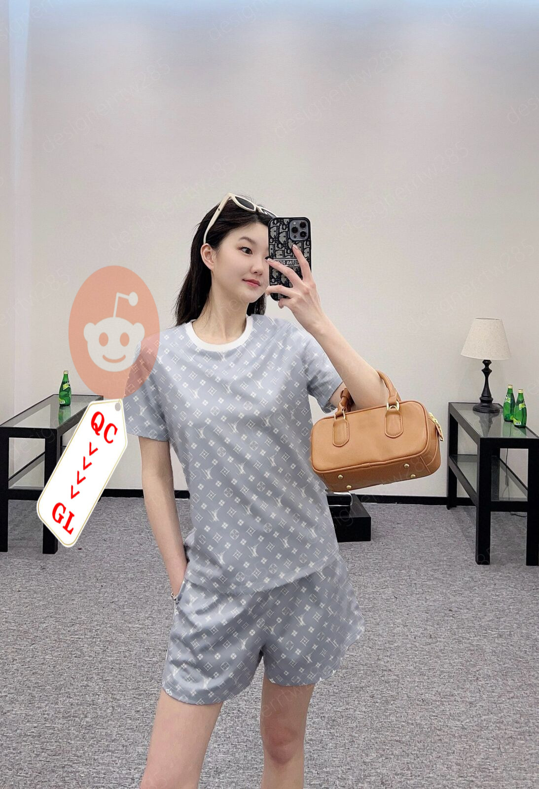 Designer Monogram T Shirt Shorts Two Piece Set Luxury Letters Printed Short Sleeve Tee Matching Outfits Runway Style Vintage Casual Tracksuit Spo-image-1111469382
