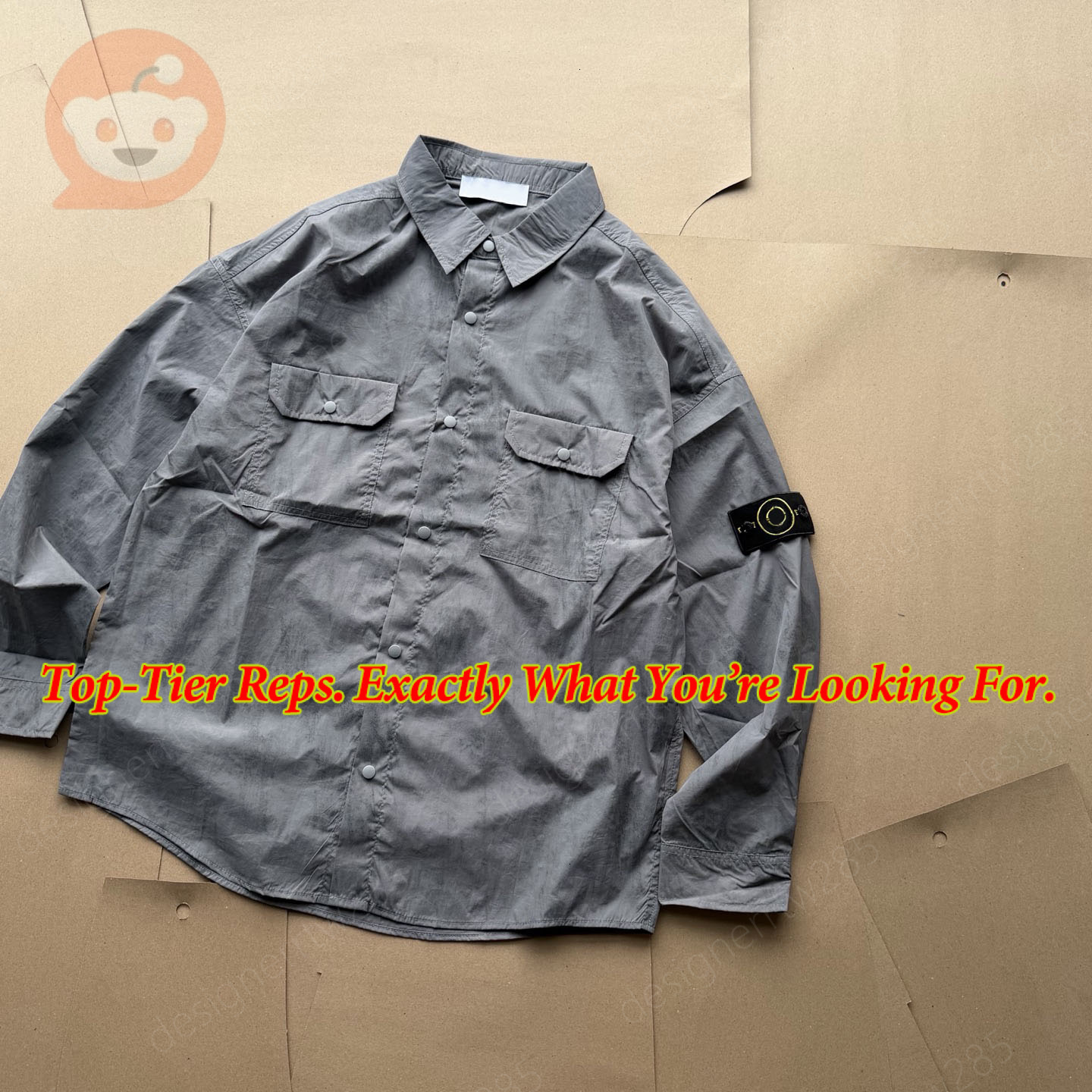 Designer Crinkle Nylon Shirt Jacket Luxury Compass Arm Badge Top Casual Overshirts Men Windbreaker Coats Waterproof Streetwear Cargo Topstoney Style