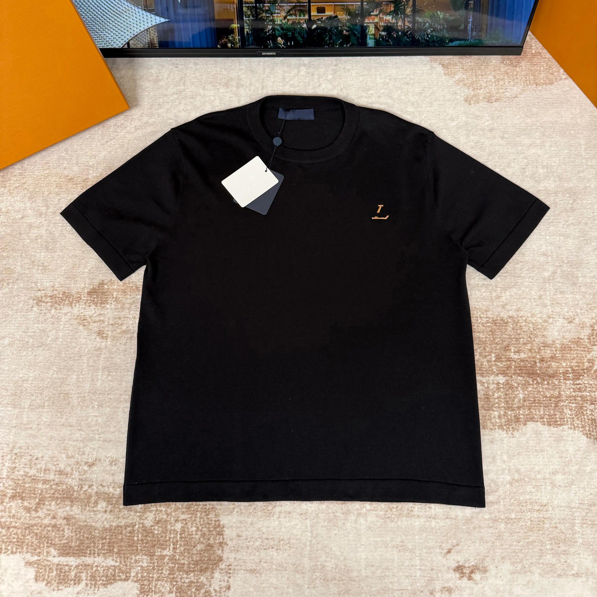 Designer luxury high-quality men's T-shirt polo shirt, classic floral ribbed collar short-sleeve, stylish and simple versatile top shirtPP112