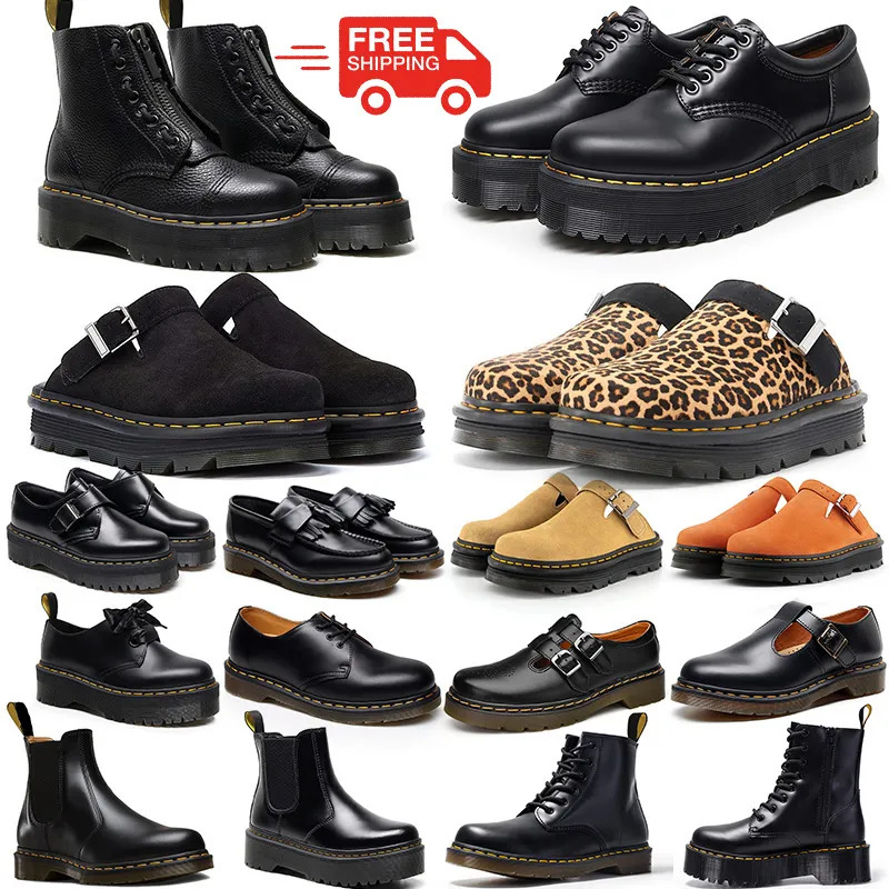 Free shipping dr martine Designer Boots for men women clog boot Chunky Heel Ankle sandals Mules slides nubuck leather Anti Slip Sole Vintage shoes
