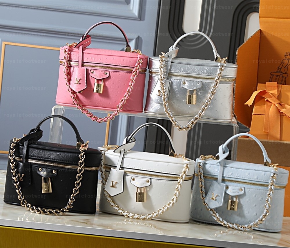 New Hot selling vanity pm cosmetic bag Womens shoulder crossbody bag designer handbag mirror quality luxury Soft box makeup bag Monogram leather und