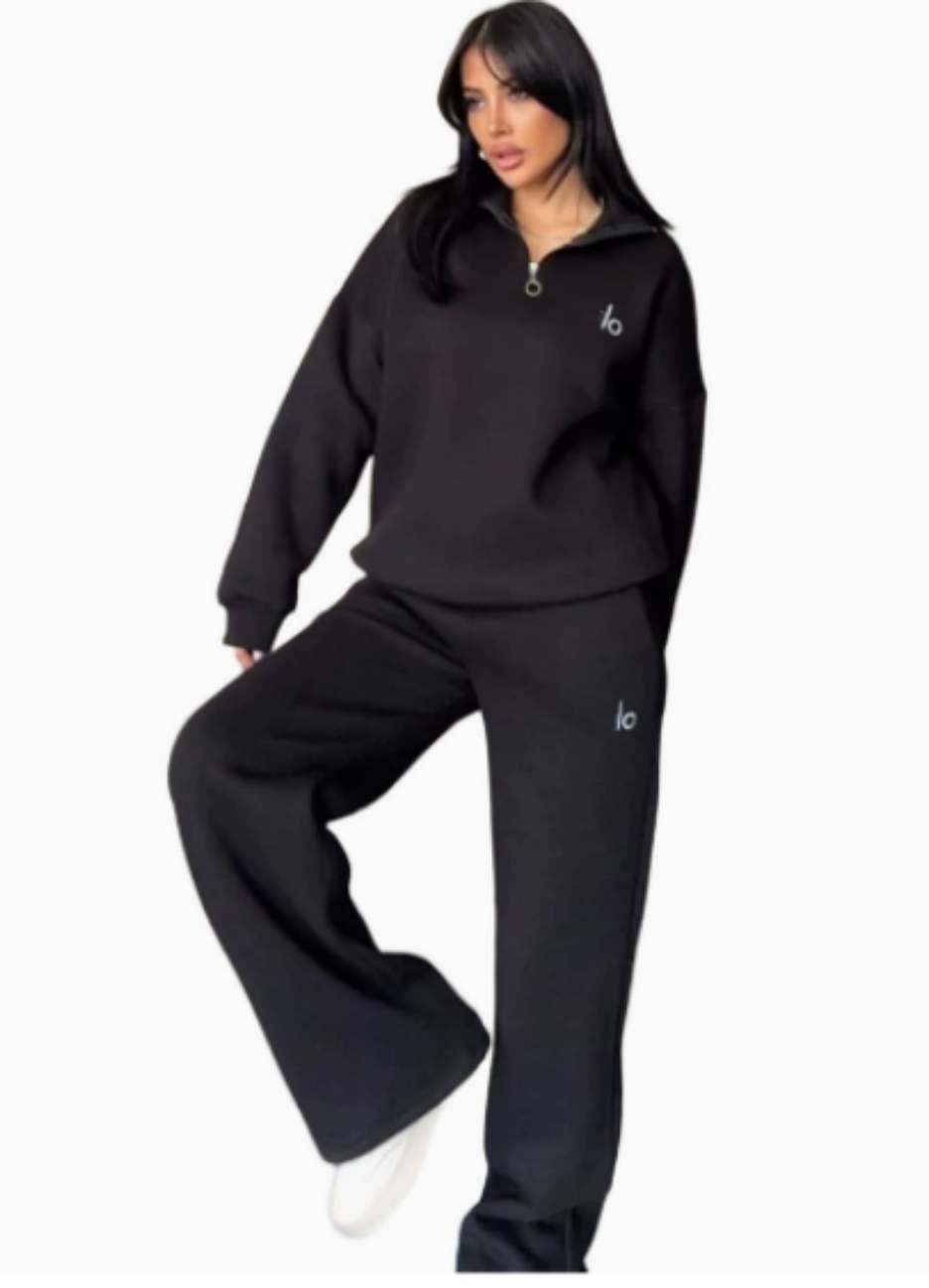 Elegant Womens Tracksuits Fashion Two Piece Set Designer Casual Sweatsuit Versatile Long Sleeve Hoodie T-shirt Loose Pants Yoga Outfits