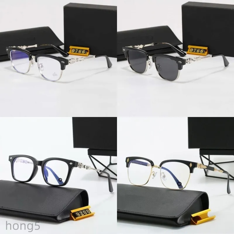 Square Chrome designer glasses men women cross clear polarized sunglasses designers women full half frame black transparent luxury glasses silver go