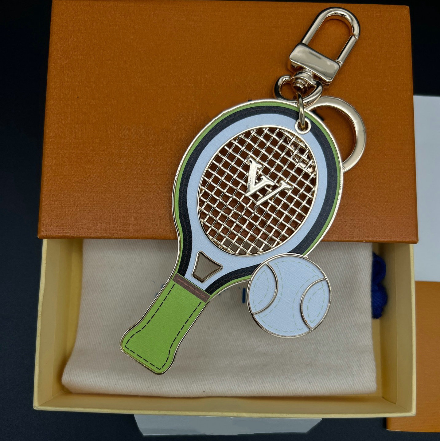 Keychains Lanyards Designer Tennis Racket Pendant Car Chain Designer Keychain Bag Charm Luxury Purse Charm Keychains