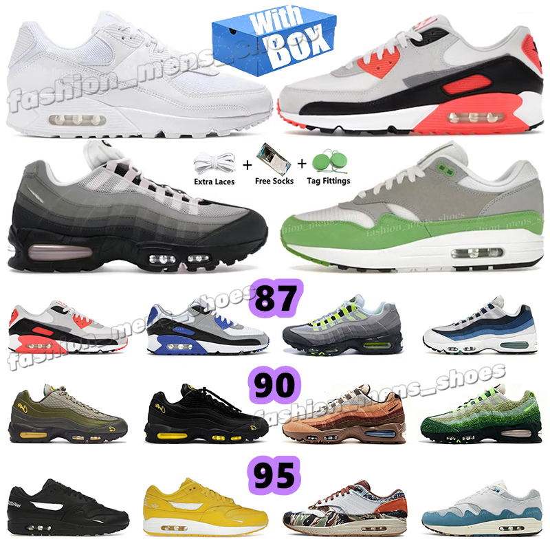87s 90s 95s desiger shoes Patta Chlorophyll triple black white Big Bubble Pink Form Neon Sport men women running sneakers men trainers with box 3-image-989447231
