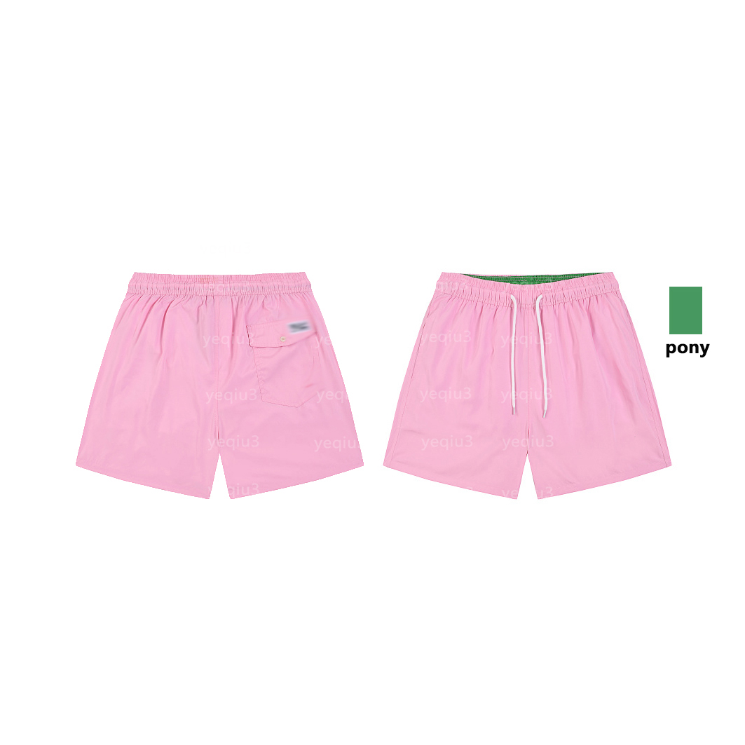 Men's Shorts Pony Embroidered Quick Dry Lightweight Beach Trunks Drawstring Summer Daily Outing Beach Wear-image-1111571289