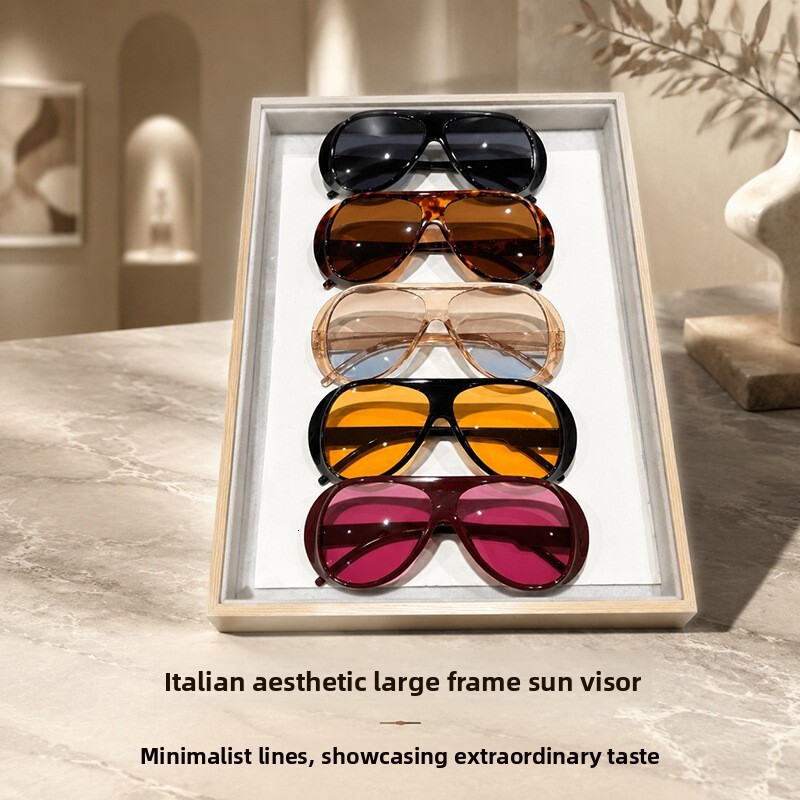 New European Fashionable Shaped 89 Large Frame Sunglasses For Men Women Slimming American Style Popular 45 And Versatile Retro Fashion Frog Toad Gla