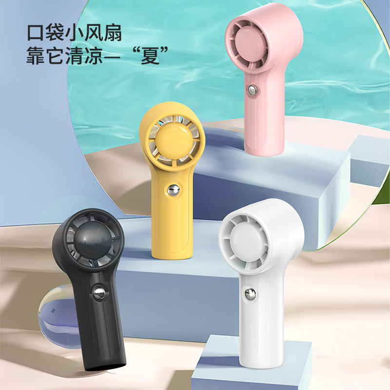 WT28 Pocket Hand Fan Mini Portable USB Recharge Quiet Compact Cooling Fan-image-1111582359