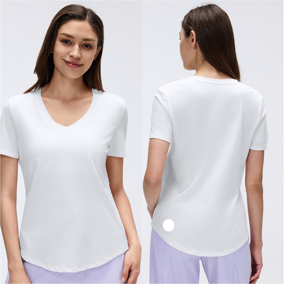 UU-L5779 Débardeur athlétique d'été de style fin pour femmes, t-shirt d'exercice léger avec tissu respirant, parfait pour les t-shirts de yoga, h