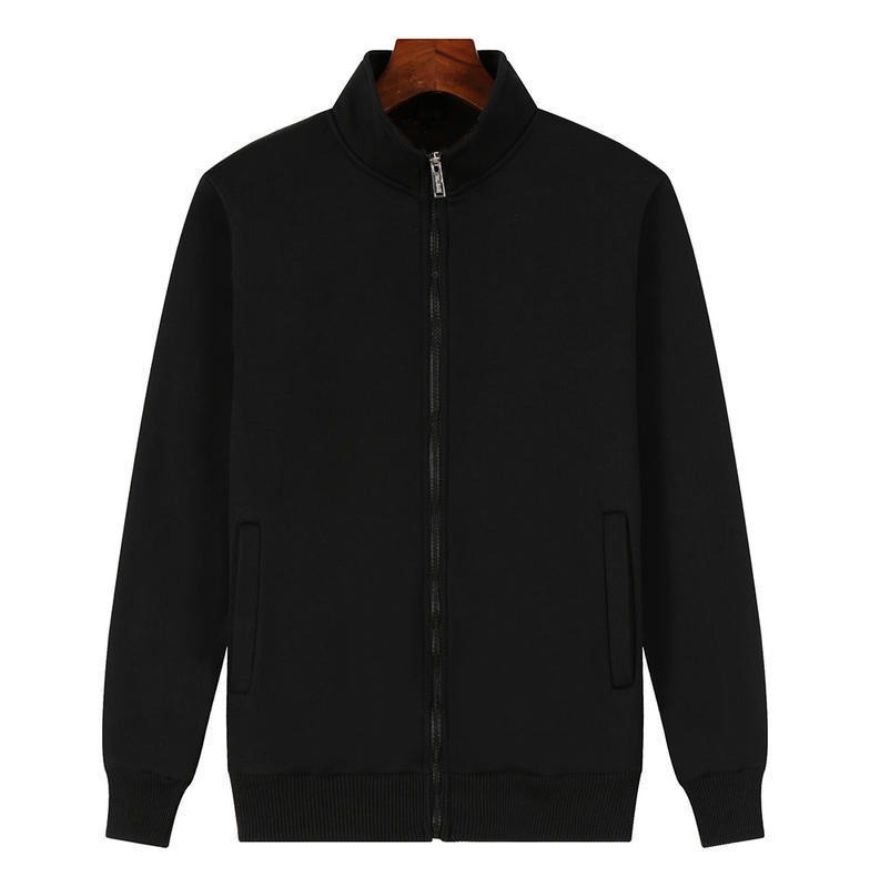 A647 New Style Stand Collar Thick Zip Up Sweatshirt Couples Outerwear