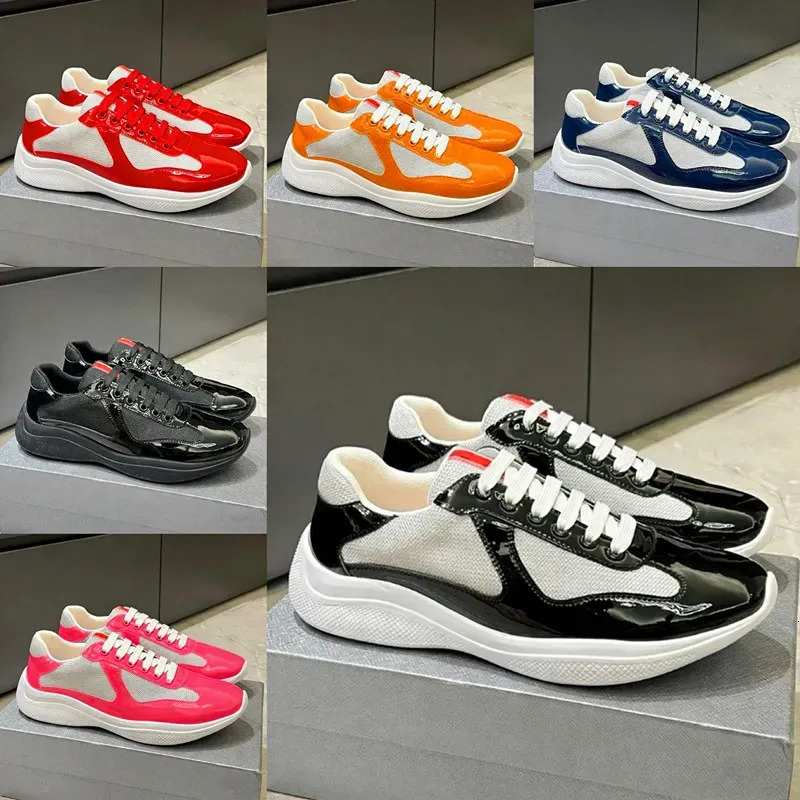 Chaussures de créateurs Coupe américaine Baskets basses rouges décontractées Baskets de luxe Baskets américaines Tissu en caoutchouc Chaussures d