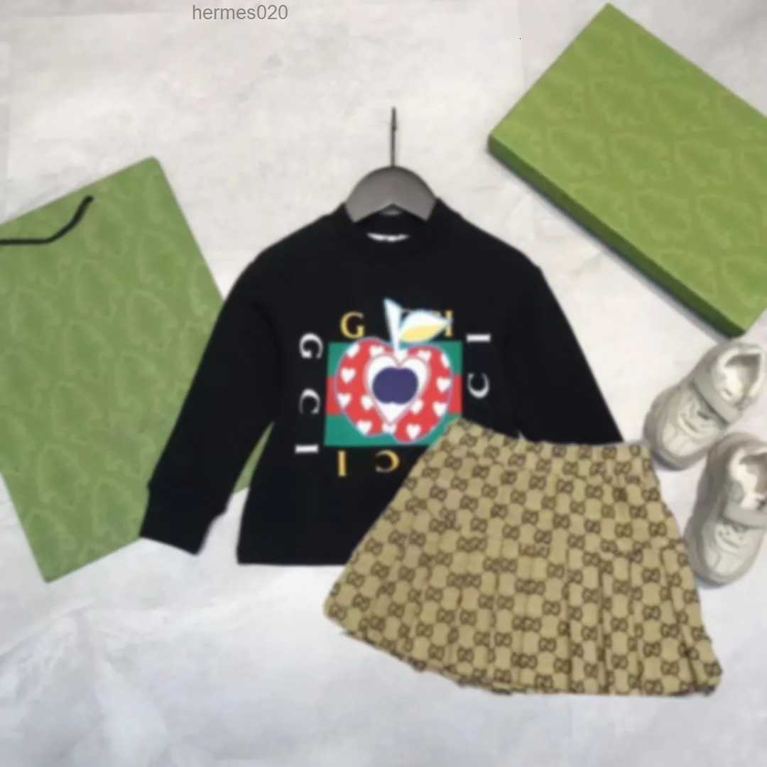kids Clothing Sets Plus velvet warm fashion brand autumn winter childrens boys treasures girls cotton two piece luxury designer Hoodie skirt pants C