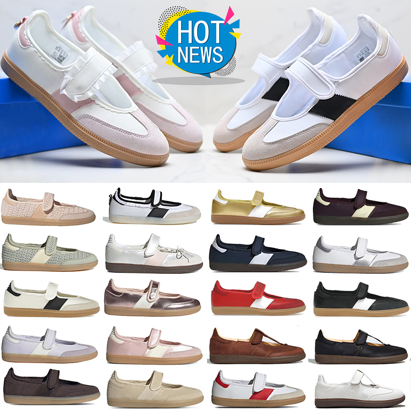 Mary Jane Designer Shoe Women Ballet flats Suede Shoes Womens Delicate Ruffled White Black Pink Scarlet Gum Woven Nude Men OG Vegan Shoe Ladies M-image-895592540